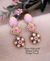 48 BH Designer Brass High Gold Mina Colour Earrings Manufacturers
